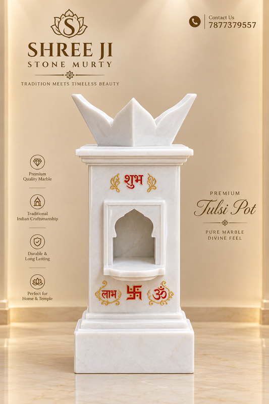 Marble Tulshi Pot
